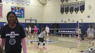 102124  NHS V Girls Volleyball vs Wethersfield [upl. by Analad]