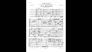 WA Mozart  Adagio in Bflat major K411484a for 2 clarinets and 3 Basset Horns with score [upl. by Leese]