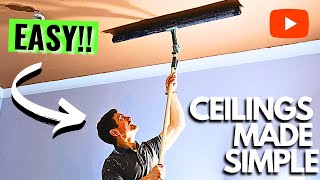 These Hacks Make Plastering Ceilings EASY NO EXTRA SKILLS NEEDED [upl. by Sevein]