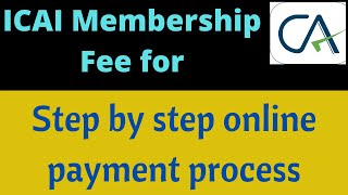 ICAI Membership Fee online payment II Payment through EService portal II cavedtaya [upl. by Holtz242]