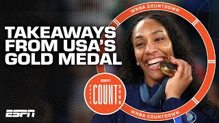 Andraya Carter credits Team USAs resilience after their 8thstraight gold medal  WNBA Countdown [upl. by Enyallij]