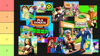 Roblox Donation Games Tier List What is the best donation game [upl. by Alyhc]