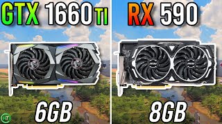 GTX 1660 Ti vs RX 590 8GB  Any Difference Or Not [upl. by Ahslek]