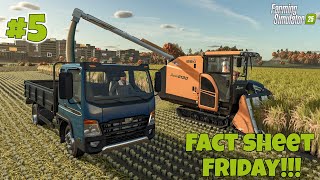 Farming simulator 25 Fact Sheet Friday ALL THE RICE STUFF [upl. by Eelra585]