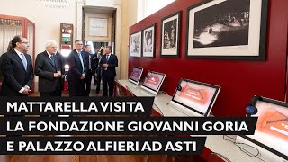 Mattarella in visita alla Fondazione Giovanni Goria e Palazzo Alfieri ad Asti [upl. by Anyal]