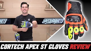 Cortech Apex ST Gloves Review at SpeedAddictscom [upl. by Nayllij]