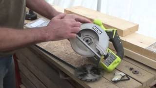 Change The Blade On A Circular Saw  My Ryobi Cordless Saw Gets New Life [upl. by Qifahs]