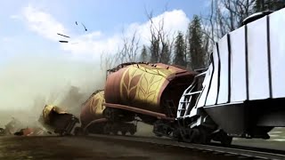 Hinton Train Collision  Animation [upl. by Azmah]