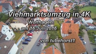 Viehmarktsumzug Wolfhagen am 1672016 in 4K von tubehorst1 [upl. by Eicats223]