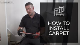 How to Lay Carpet on Stairways  Installation Guides  UK Flooring Direct [upl. by Greeley901]