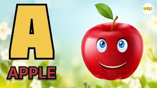 A for apple  अ से अनार  abcd  phonics song  a for apple b for ball c for cat  118  kids [upl. by Oriana]