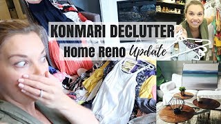 KONMARI METHOD DECLUTTER  HOME RENO UPDATE  Nesting Story [upl. by Ydnak163]