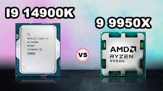 Intel Core i9 14900K vs AMD Ryzen 9 9950X  Test in Games [upl. by Lateh]