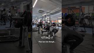 130kg going down gym birmingham fitness benchpress powerlifting goals [upl. by Masera584]