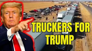 Truckers BOYCOTT New York for TRUMP [upl. by Atinev]