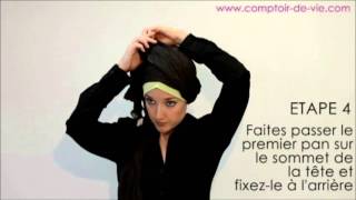 Nouer un foulard sur la tête  façon turban quotmaroccoquot [upl. by Annehsat967]