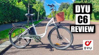 DYU C6 Electric Bike Review  Affordable City Commuter Test Ride amp Features [upl. by Eugene]