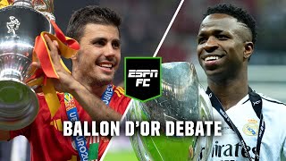 ESPN FC Live’s Ballon d’Or debate Rodri vs Vinicius Jr future winners amp more [upl. by Dorothi]