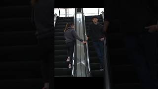 Touching Hands On Escalator Prank shorts funny escalator comedy prank [upl. by Shulins]