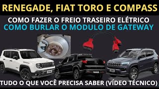 RENEGADE COMPASS E FIAT TORO  Como fazer o Freio Traseiro Elétrico como Recolher as Pinças [upl. by Aistek]