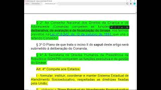 PARTE 12  LEI 125942012 SINASE SISTEMA NACIONAL DE ATENDIMENTO SOCIOEDUACATIVO [upl. by Pirali481]