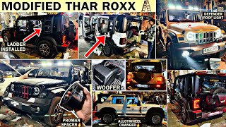 Modified Thar Roxx 2024  Thar 2024 modification 🤩 Thar Roxx Ladder and box😱 [upl. by Asilak]