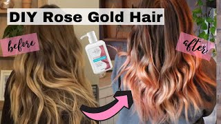 Keracolor Clenditioner  How to get Rose Gold HAIR Before and After [upl. by Etnoel]