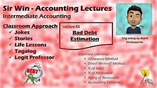 Lecture 03 Doubtful Accounts or Bad Debts Receivable Accounting Intermediate Accounting [upl. by Ainahs382]