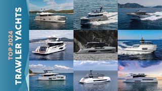 Trawlers  TOP 2024 yachts  POV boat tour exterior and cabins [upl. by Ilke]