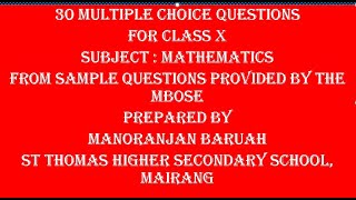 30 multiple choice questions and answers provided in the sample questios by MBOS [upl. by Davie]