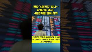 진짜 4만전자 되나…삼성전자 주가 4년5개월 만에 최저 댓글 뉴스 이슈 [upl. by Elocen940]