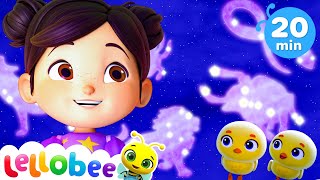 Stargaze in the Night Sky Lullaby  Lellobee City Farm  Songs and Cartoons  Best Videos for Babies [upl. by Ardenia]