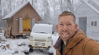 Rebuilding OffGrid Cabin at our Abandoned Homestead prepping for Alaskas winter [upl. by Agathy]