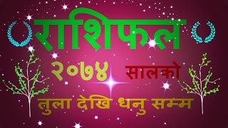 rashifal 2074 nepali २०७४ सालको राशिफल [upl. by Noislla]