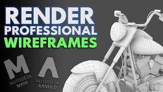 Rendering Wireframe in Maya with Arnold [upl. by Rusert512]