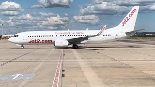 Jet2 Operated by Air Explore  Boeing 7378 OMKEX Taxi to Stand at Reus Airport 20052024 [upl. by Pansir]