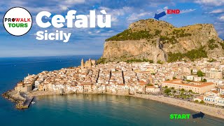 Cefalù Sicily Walking Tour  4K with Captions  Prowalk Tours [upl. by Ewolram]