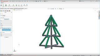 Structural Steel Design with SOLIDWORKS  SolidSteel parametric  quotThe Christmas Treequot  Teaser 4 [upl. by Pathe64]