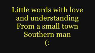 Alan Jackson Small Town Southern Man Lyrics [upl. by Airdnassac433]