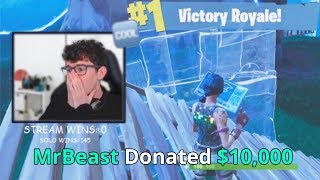 Donating 10000 To Fortnite Streamers If They Win [upl. by Aicen]