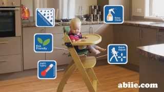 Abiie Beyond Junior Wooden High Chair Y Chair [upl. by Ahsiryt8]