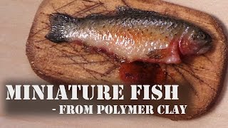 Realistic Miniature Fish  Polymer Clay Tutorial [upl. by Kezer]