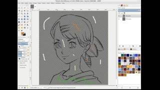 Overview of new GMIC filter Colorize lineart smart paint for colorizing comics [upl. by Vaasta330]