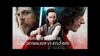 Star Wars The Last Jedi  kylo ren VS luke skywalker final battle HD [upl. by Einreb30]