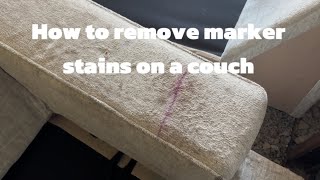 How to remove marker stains on a couch [upl. by Eseneg]