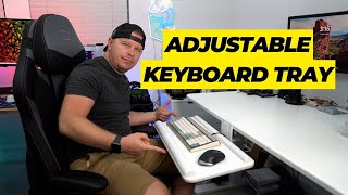 Klearlook Tilt amp Height Adjustable Keyboard Tray Review [upl. by Hnamik]