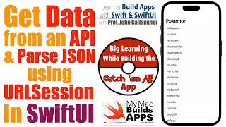 Ch 63 API call with URLSession and JSON parsing with SwiftUI  CatchEmAll app 2024 [upl. by Cyril607]