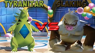 Pokemon battle revolution  Tyranitar vs Slaking [upl. by Eenimod]