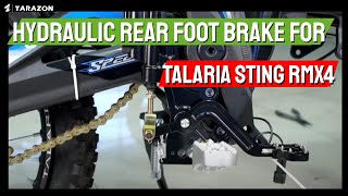 Hydraulic Rear Foot Brake for Talaria Sting R MX4 [upl. by Epoh832]