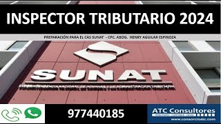 CAS SUNAT INSPECTOR TRIBUTARIO  CURSO DE TRIBUTACIÓN [upl. by Kyla587]